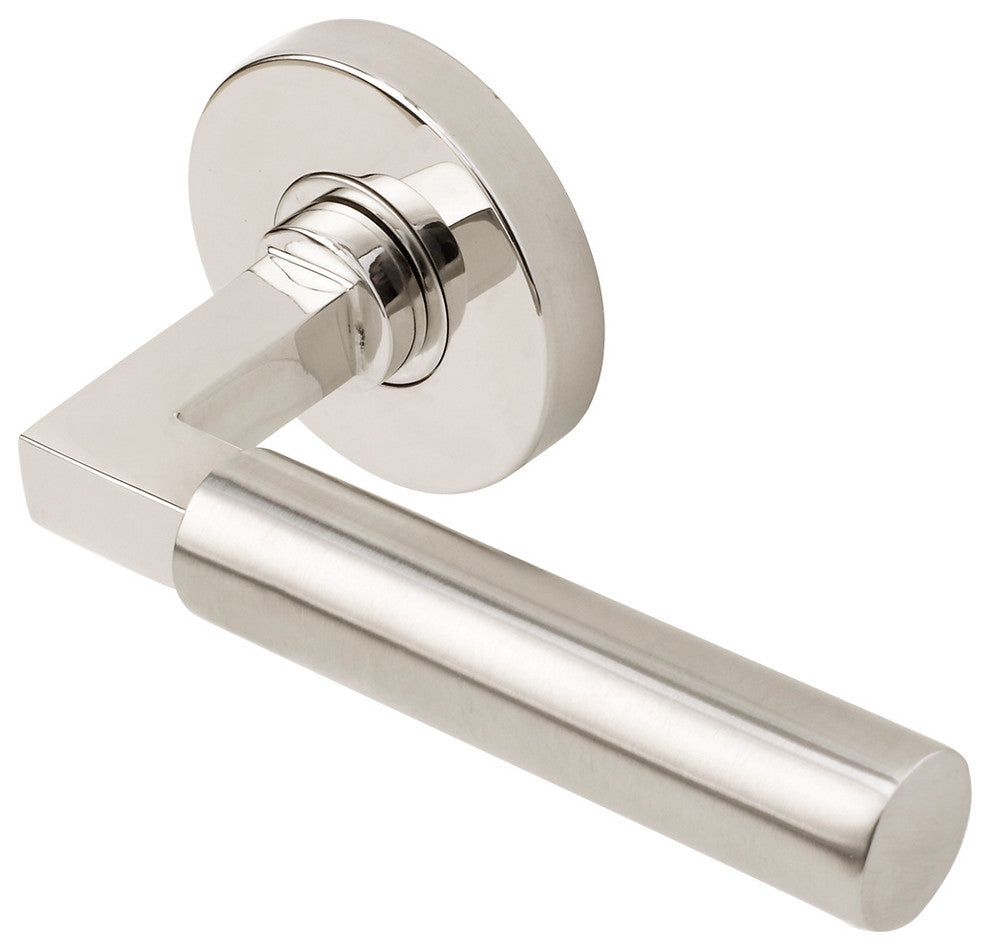 Aurora Lever, Half Passage, RH, Split Finish Polished/Satin Stainless Steel