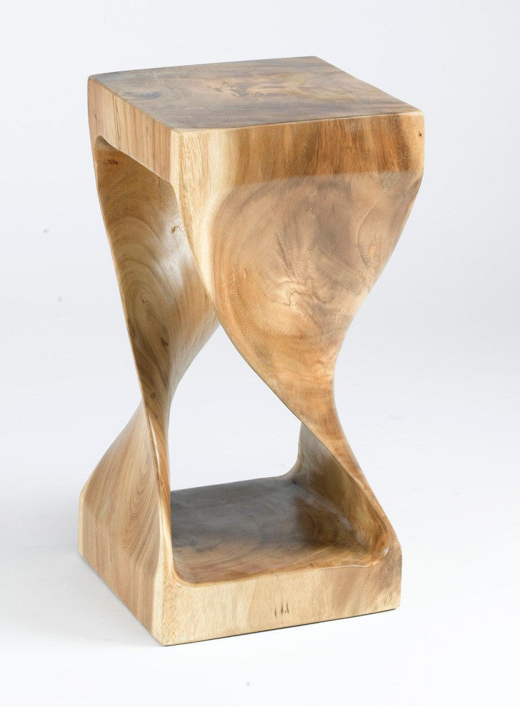 Saltz Twisted Teak End Table