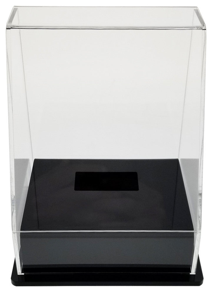 OnDisplay Deluxe UV-Protected Hockey Puck Display Case - Angle Black Base