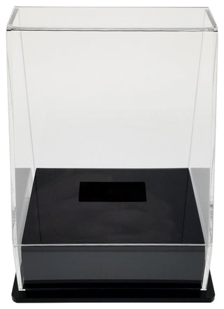 OnDisplay Deluxe UV-Protected Hockey Puck Display Case - Angle Black Base
