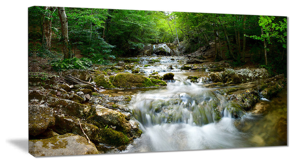 "Natural Spring Waterfall" Canvas Print