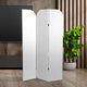 6 ft. Modern Arch Velvet Room Divider White 3 Panel