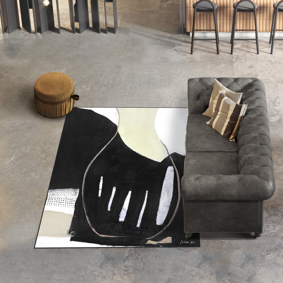 Soft Fabrics Vase Art Area Rug, 5'x7.5'