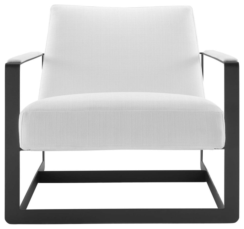 Accent Chair, Fabric, Black White, Modern, Living Lounge Hotel Lobby Hospitality