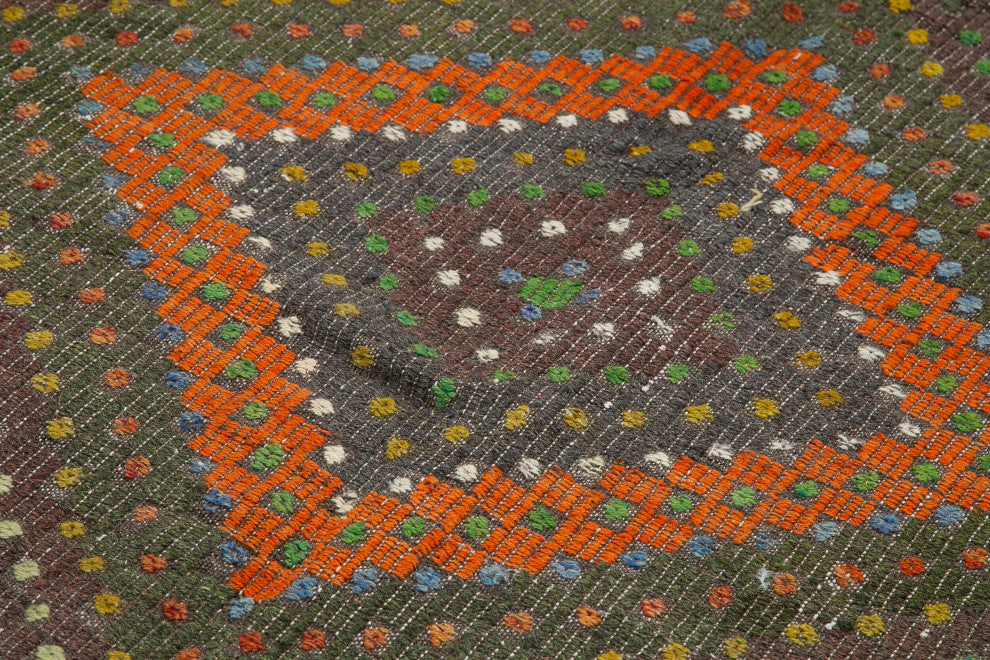 Rug N Carpet - Hand-knotted Turkish 6' 1'' x 9' 9'' Vintage Wool Kilim Rug
