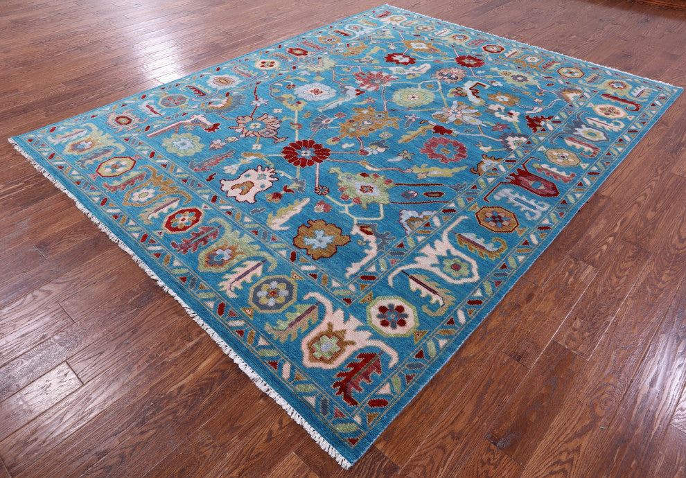 Handmade Turkish Oushak Wool Rug 8' 1" X 10' 3" - Q15862