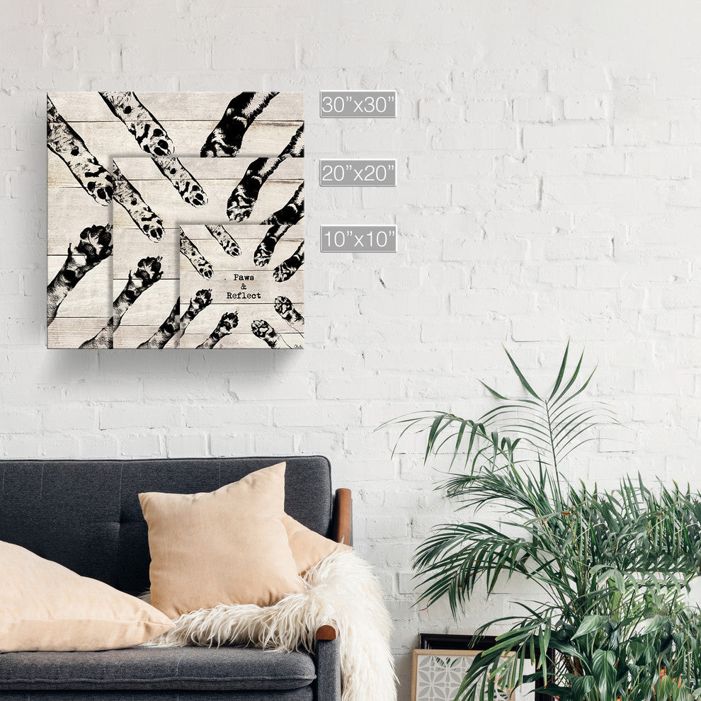 Ready2HangArt 'Paws Reflect' Wrapped Canvas Pet Wall Art, 20"x20"