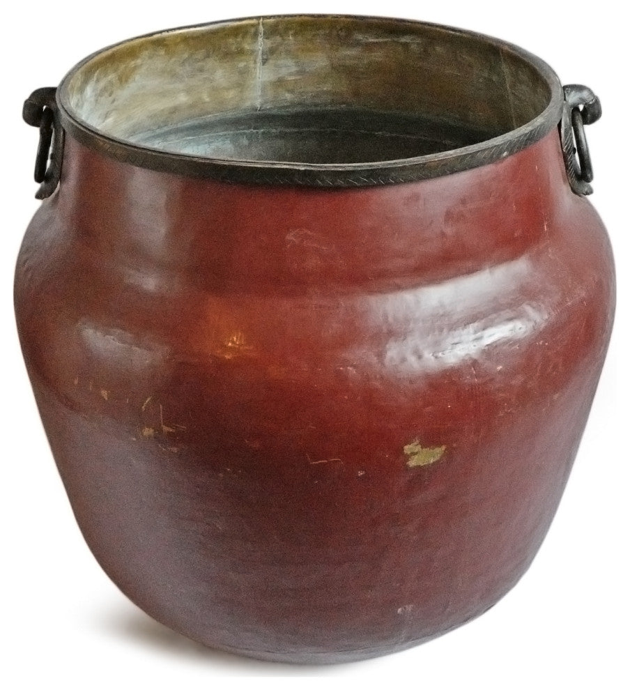 Consigned Bronze Red Raja Pot