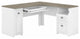 Fairview 60W L Shaped Desk in Pure White and Shiplap Gray - Engineered Wood
