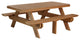 Poly 6' Rectangle Picnic Table, Antique Mahogany