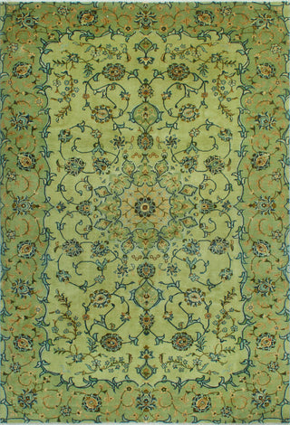 Fine Vintage Distressed Daphne Lt. Green/Green Rug, 6'6 x 9'10