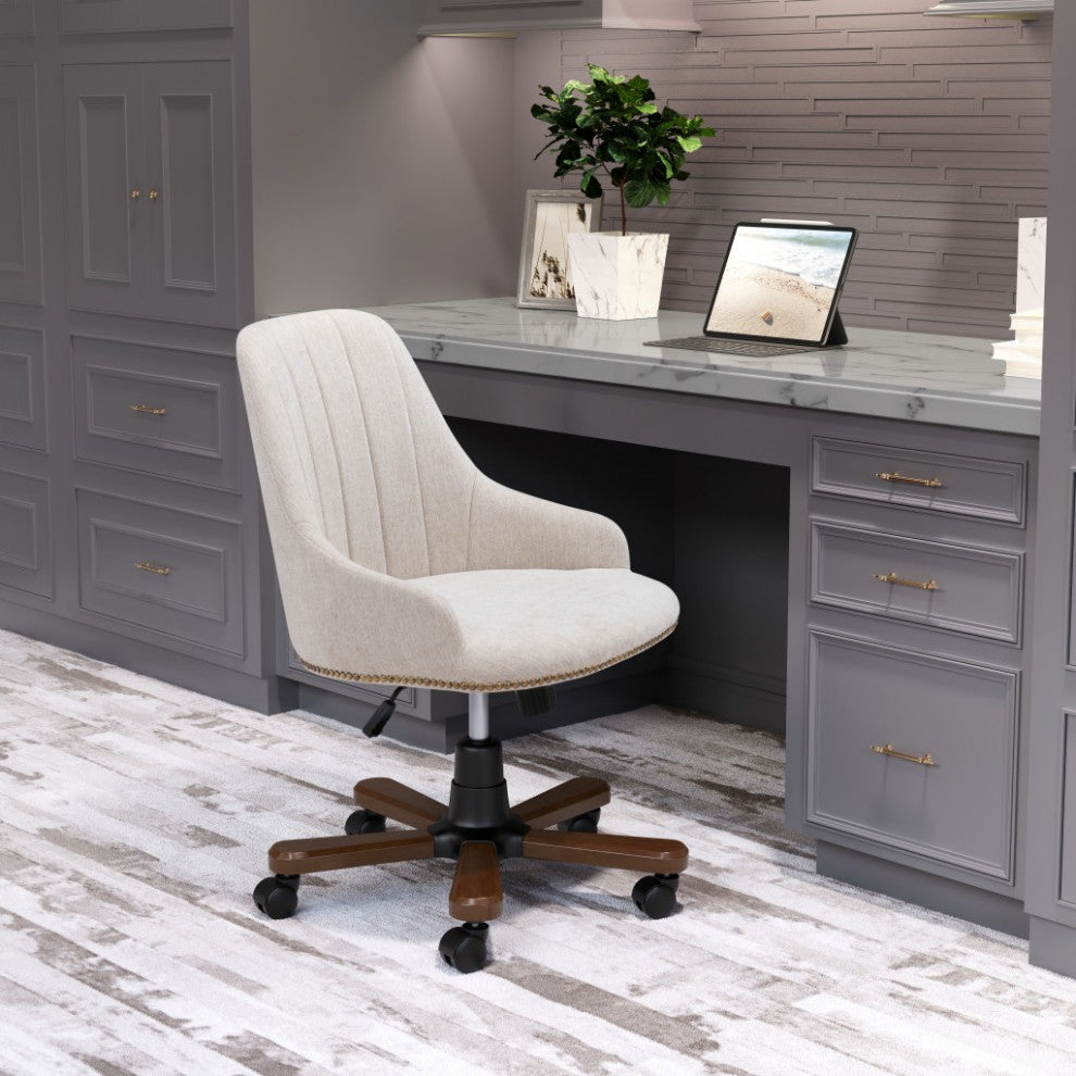Off White Cozy Earth Office Chair