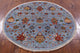 5' Round Hand Knotted Persian Tabriz Wool Rug Q7748