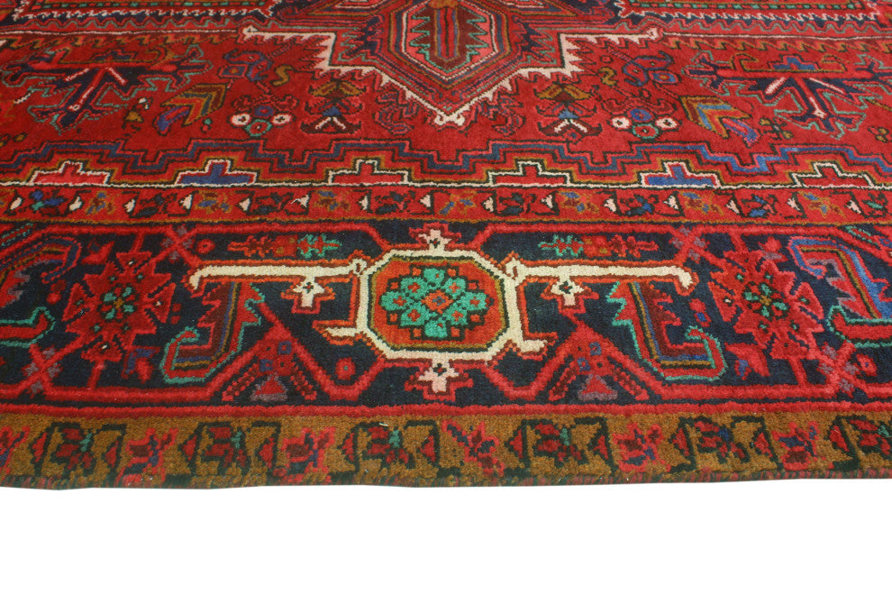 Vintage Heriz Dudley Red/Charcoal Rug, 10'0x12'7