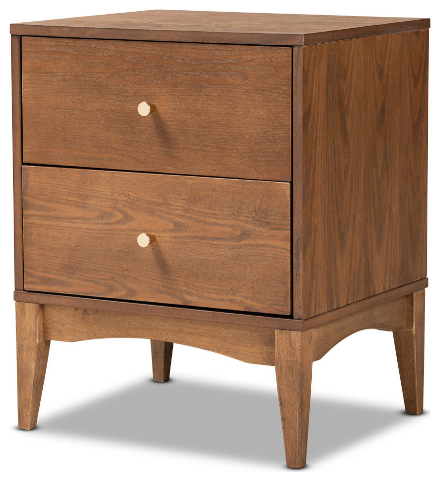 Adena Mid-Century Night Stand, Ash Walnut