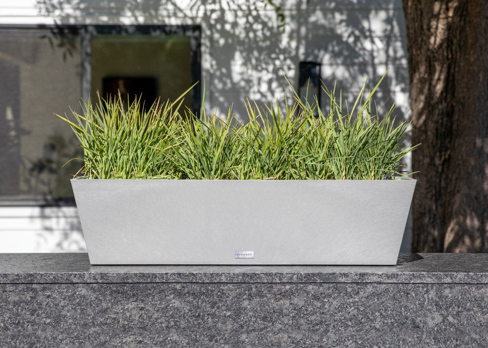 Veradek Pure Series Window Box, Grey, 36 Inch, 2 Pack