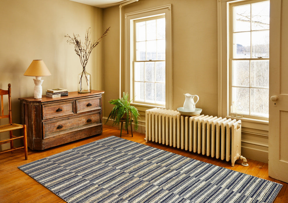 NuStory Composed Machine Woven  Area Rug in Navy