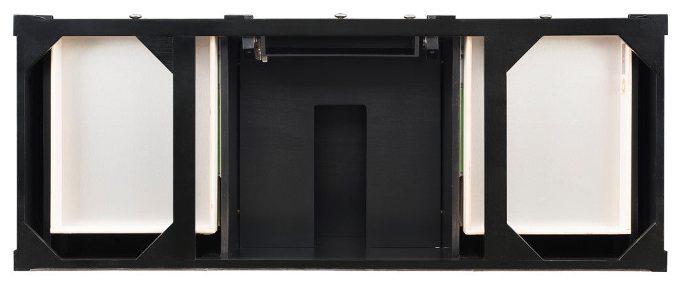 Brittany 60" Single Vanity, Black Onyx, Grey Expo Quartz