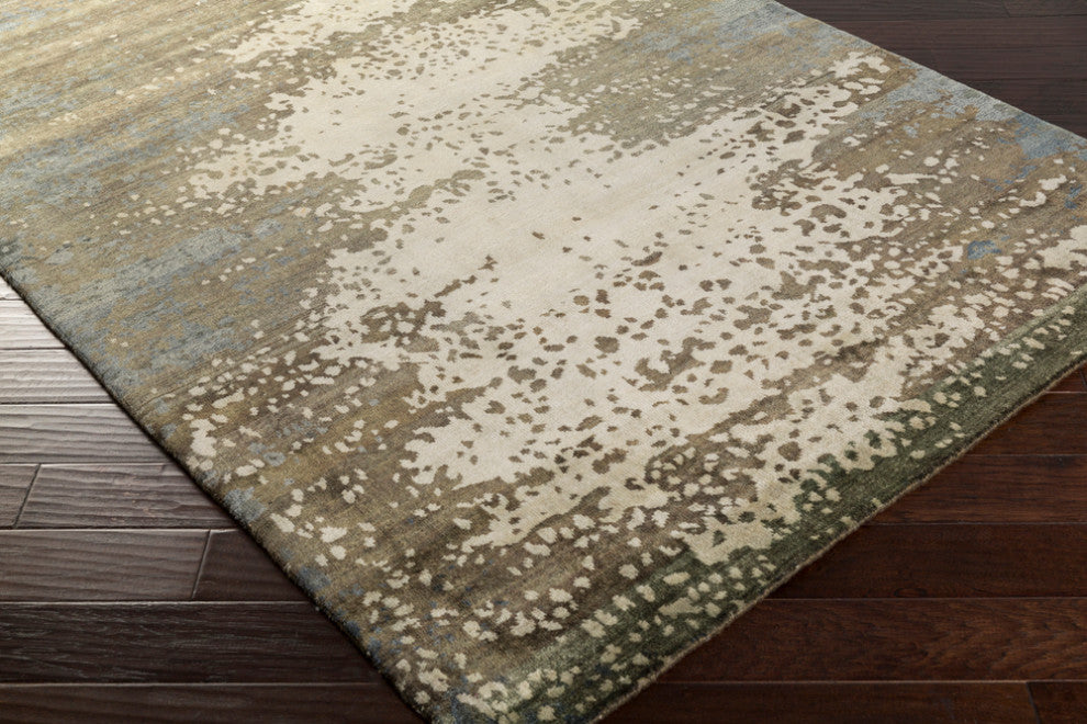 Surya Slice of Nature SLI-6401 Modern Area Rug, Dark Brown, 9' x 13' Rectangle