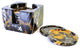 Michelangelo Marble 7-Piece Coaster Set with Square Holder