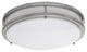 Thomas LED Ceiling Fixture, Nickel, 17"