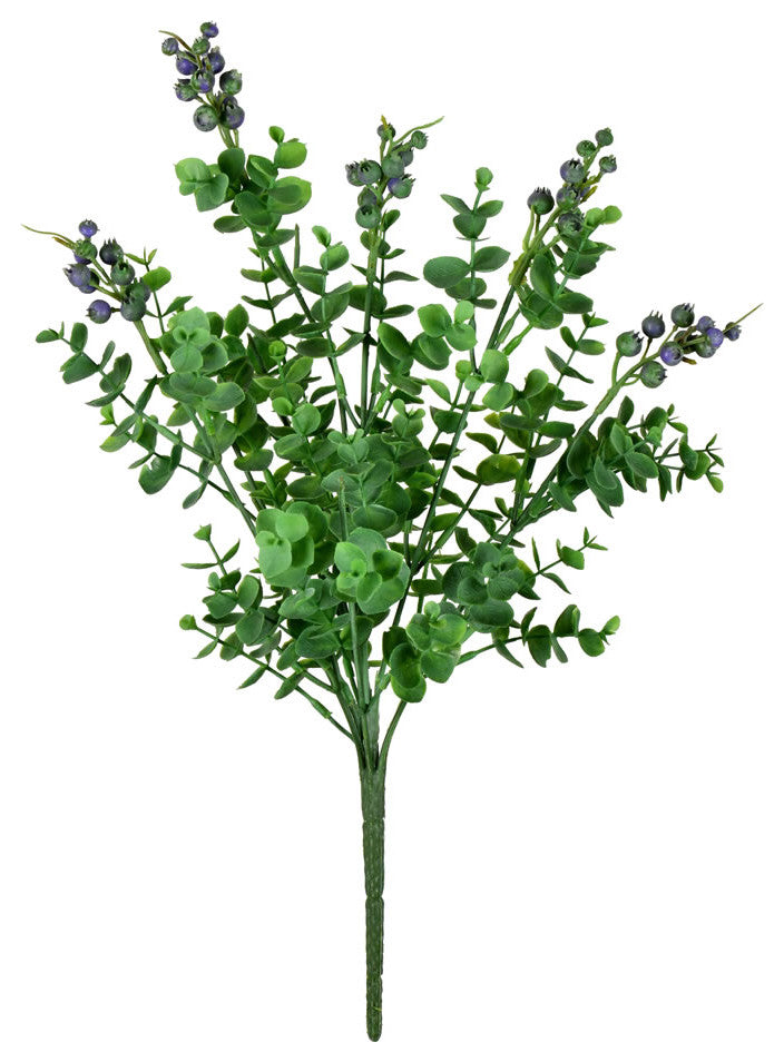Vickerman Fi190503 14.5" Artificial Purple And Green Money Leaf Bush Pack of 2