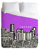 Deny Designs Bird Ave Denver Purple Duvet Cover - Lightweight