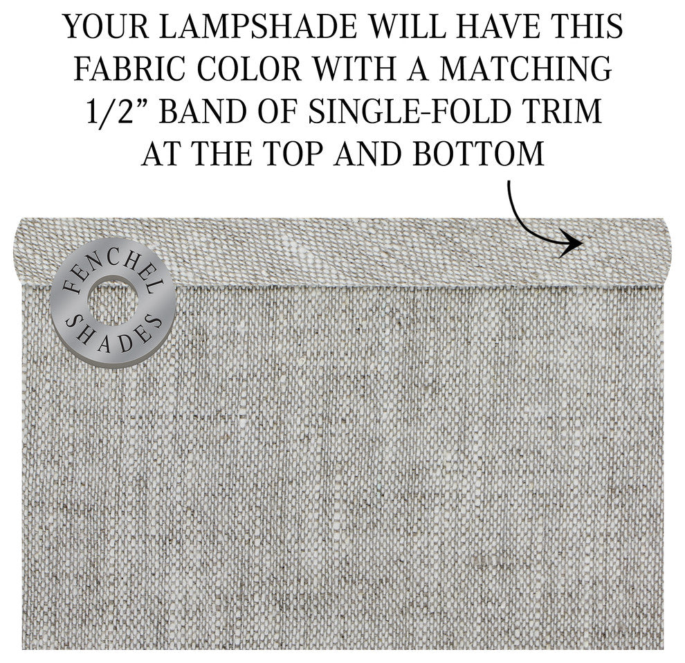 Fenchel Shades, 14"x14"x12" Spider Attachment Drum Lamp Shade, Deisgner