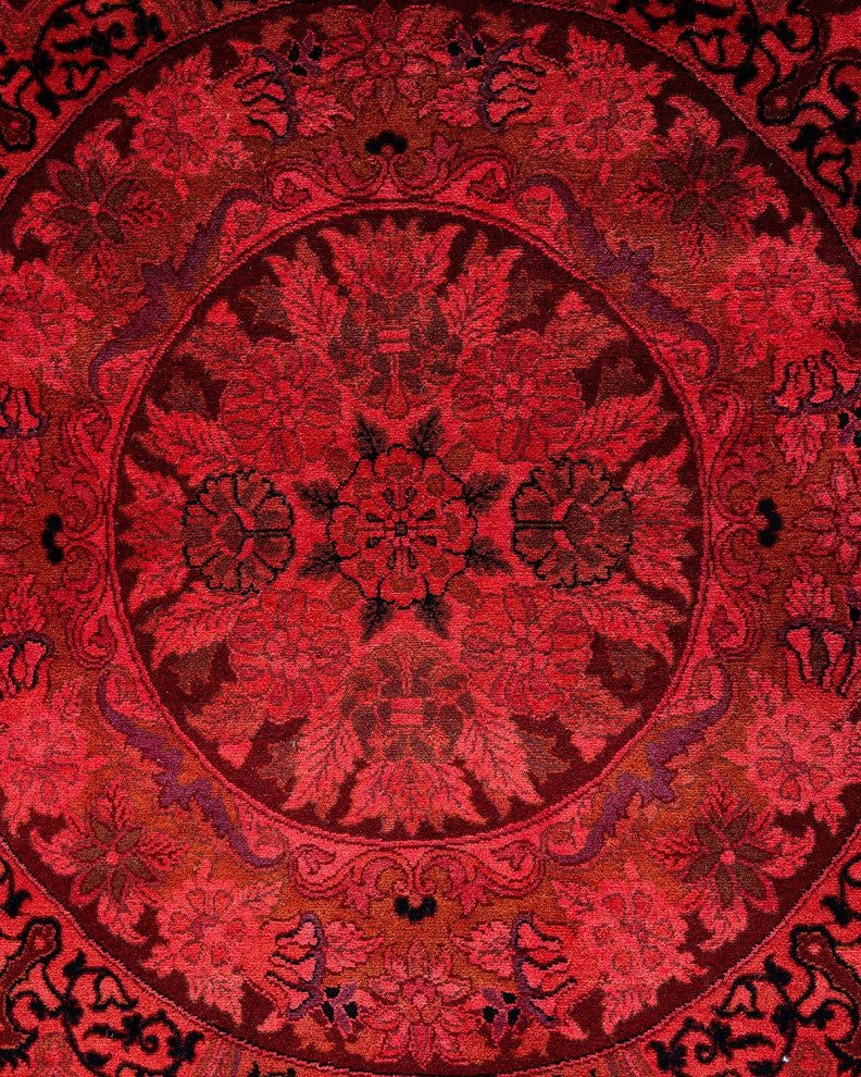 Overdyed, One-of-a-Kind Hand-Knotted Area Rug Pink, 11'10"x18'4"