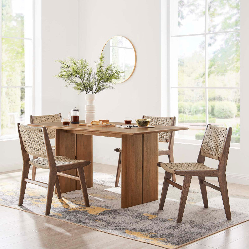 Amistad 60" Wood Dining Table - Walnut