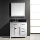 Caroline Parkway 36" Single Bathroom Vanity Set White, Granite Top