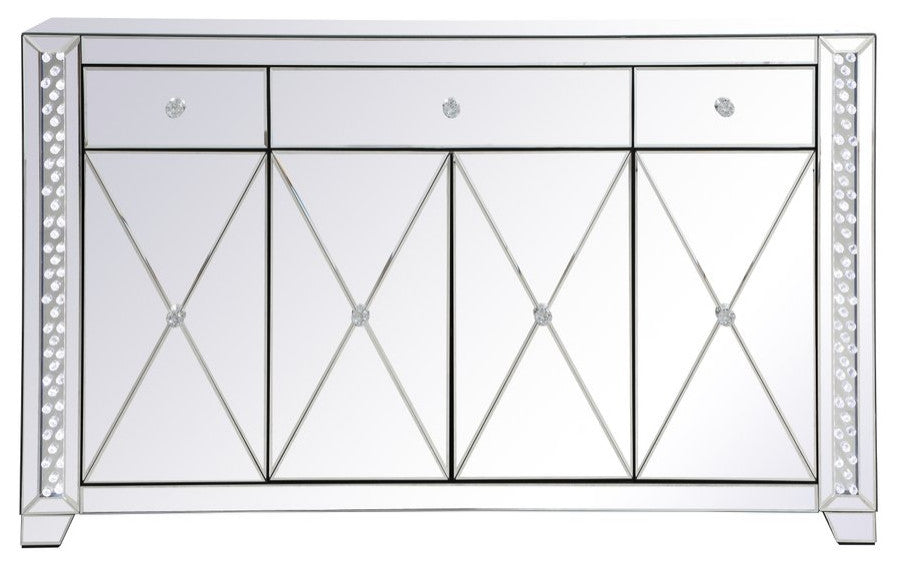 Elegant MF98057 Raiden 60" LED Mirrored Credenza