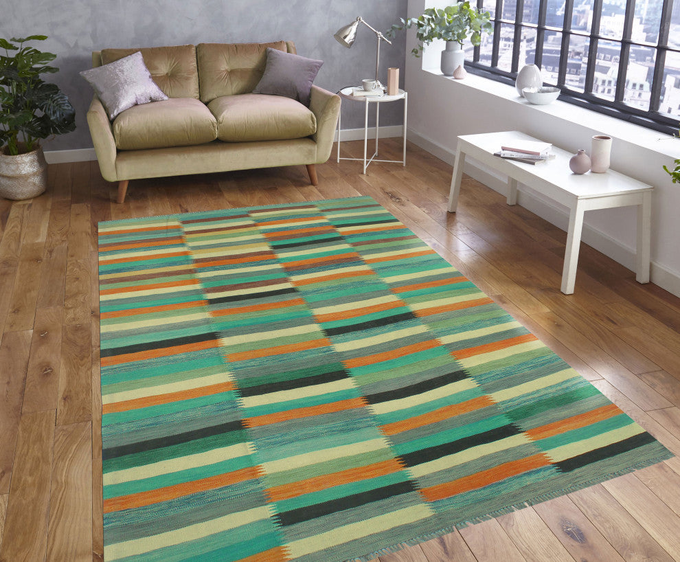 Winchester Kilim Frankie Ivory/Gray Rug, 6'5x9'9