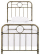 Urban Industrial Metal Pipe Twin Bed "“ Bronze