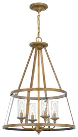 Quoizel BAW1820WS Four Light Pendant, Weathered Brass Finish