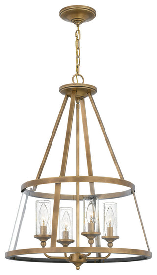 Quoizel BAW1820WS Four Light Pendant, Weathered Brass Finish