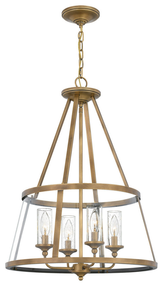 Quoizel BAW1820WS Four Light Pendant, Weathered Brass Finish
