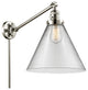 X-Large Cone 1-Light Swing Arm, Polished Nickel, Clear