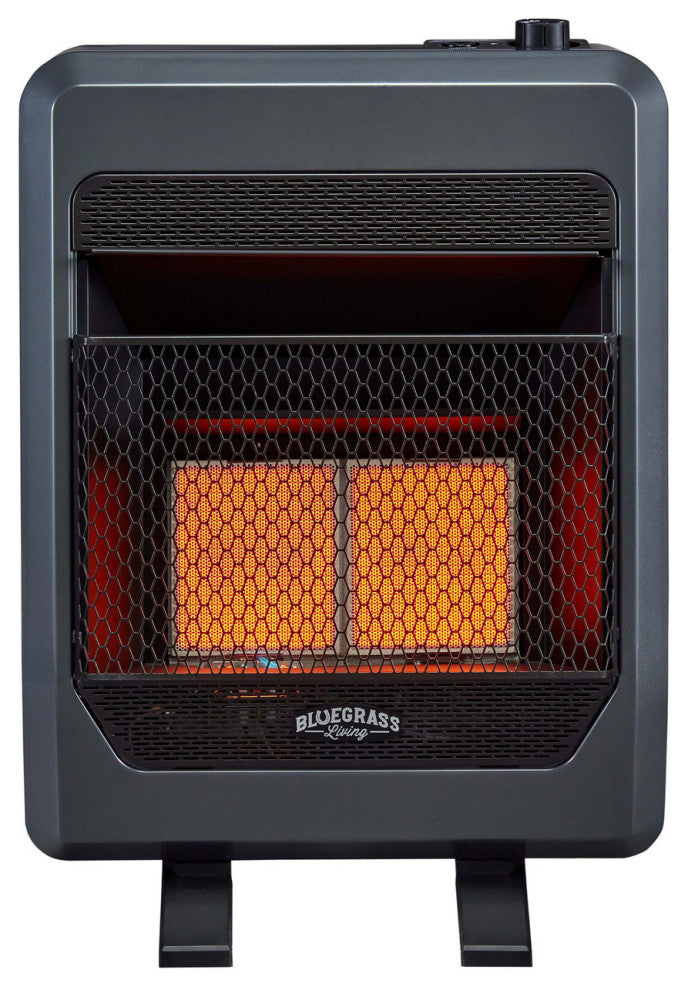Bluegrass Living Natural Gas Vent Free Infrared Gas Space Heater 20000 BTU