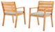 Lounge Chair Armchair, Set of 2, Wood, Brown Natural Taupe Gray, Modern, Outdoor