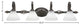 Elegante 4-Light Bath Bar, White Muslin