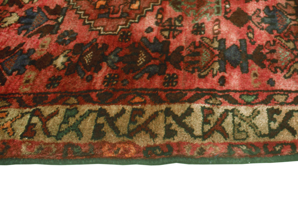 Fine Vintage Distressed Salome Rust/Beige Runner, 3'4x10'1