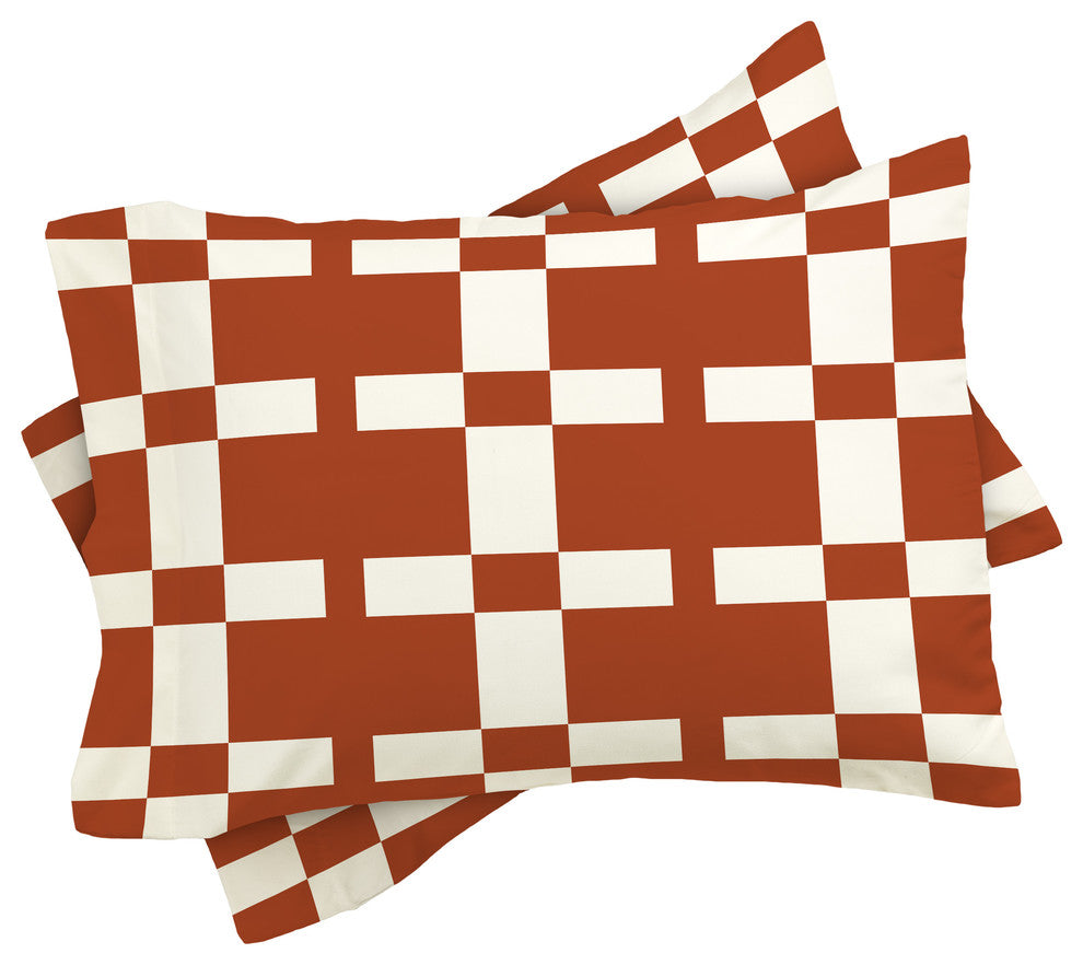 Vy La Cross Rust Duvet Cover Set, Queen