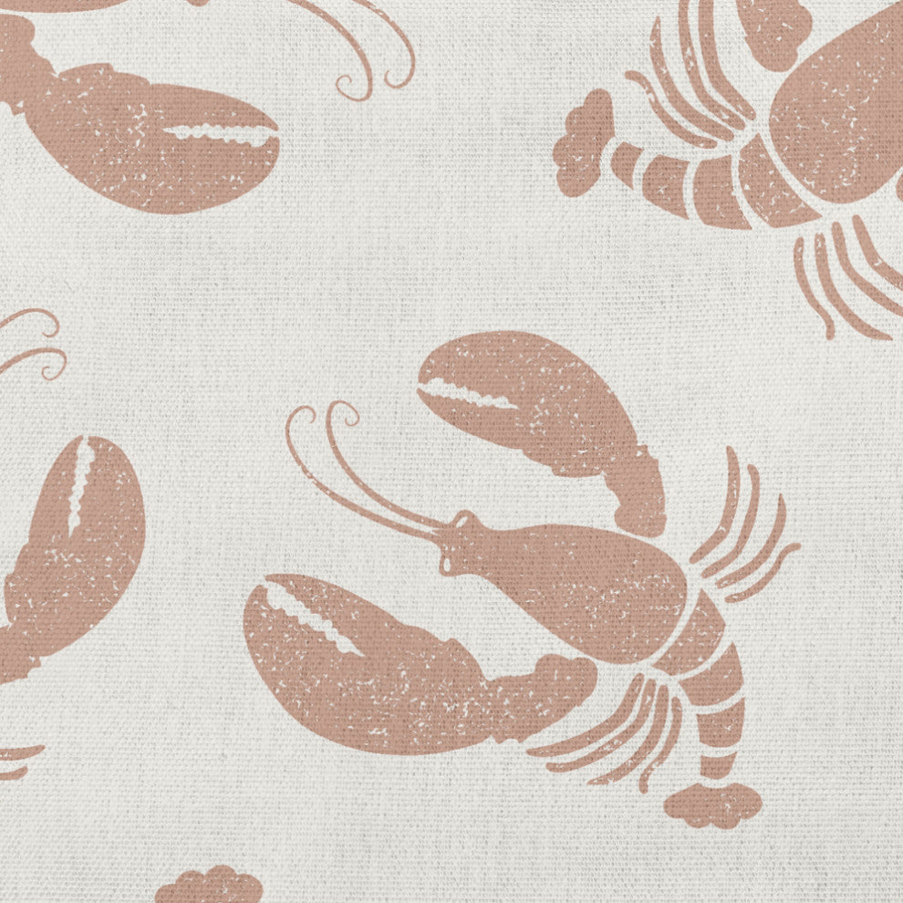 26x26" Lobster Fest Nautical Decorative Indoor Pillow, Mauve
