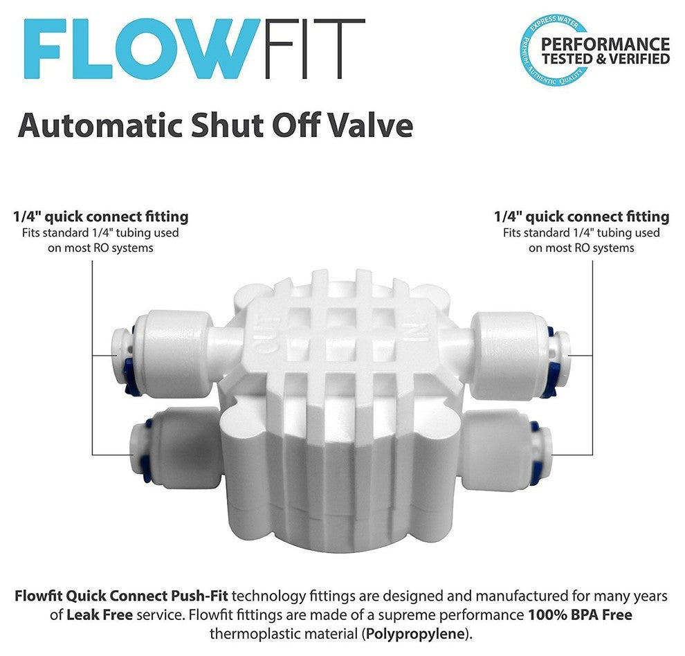 Auto Shut Off Valves for a Standard Reverse Osmosis System