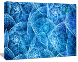 Dark Blue Fractal Dramatic Clouds, Abstract Canvas Art Print, 40x30