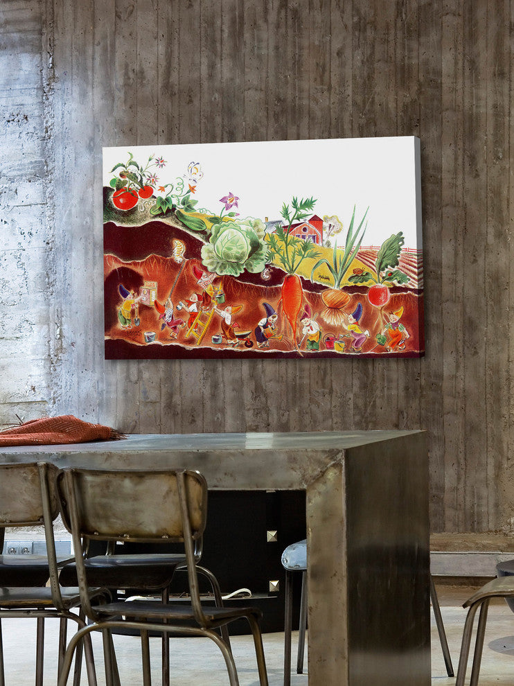 "Garden" Painting Print on Canvas by Curtis