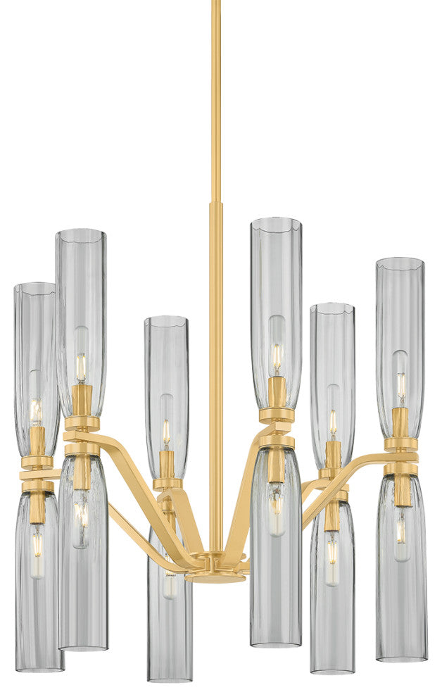 Hudson Valley Lighting Harpswell Chandelier, Aged Brass