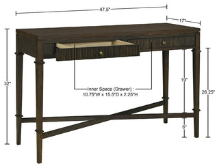 Martha Stewart Kenna Bed, Console Table, Nightstand, Brown, Console Table