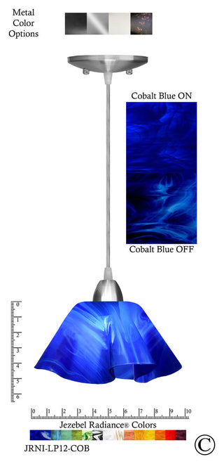 Jezebel Radiance Lily Small Pendant, Cobalt Blue